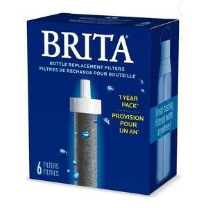 BRITA Bottle Replacement Filters 6 Pack 1 Year Supply Genuine New Sealed